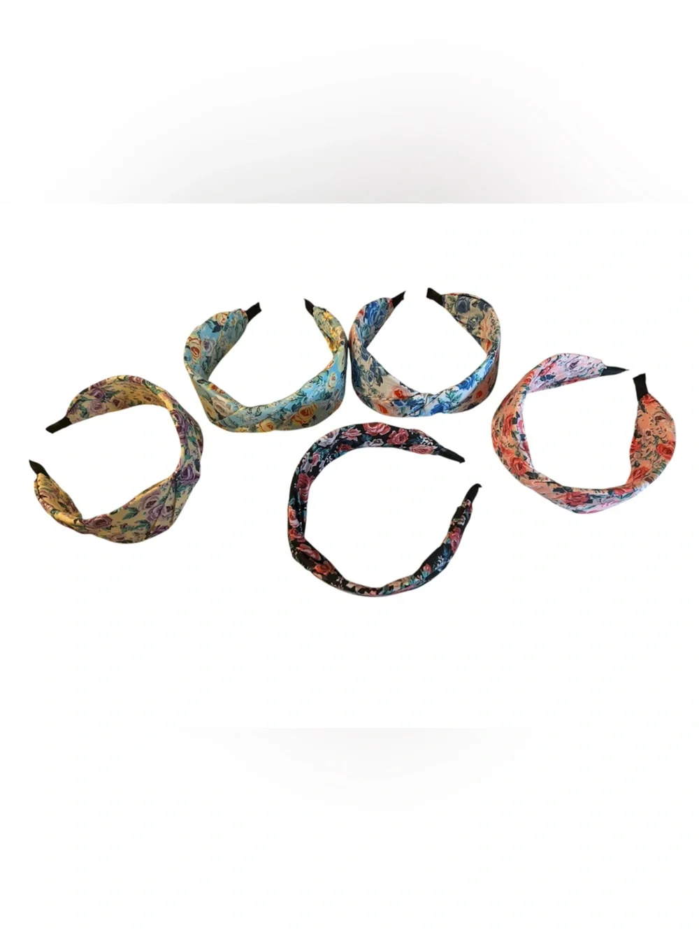 NWT Floral Knotted Headband Bundle Set of 5 Cottagecore Boho Hair Accessories